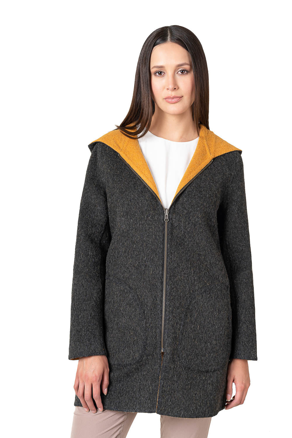 Reversible Alpaca Coat