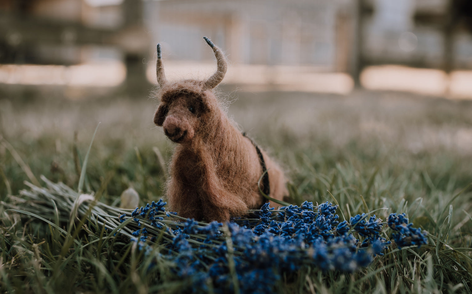 Highland Cattle Felted Sculpture Alpaca/Wool Blend