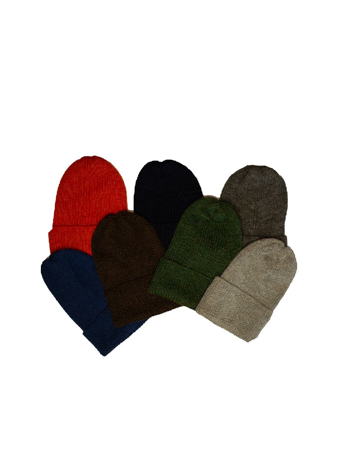 Baby Alpaca Double Knit Ribbed Stocking Cap