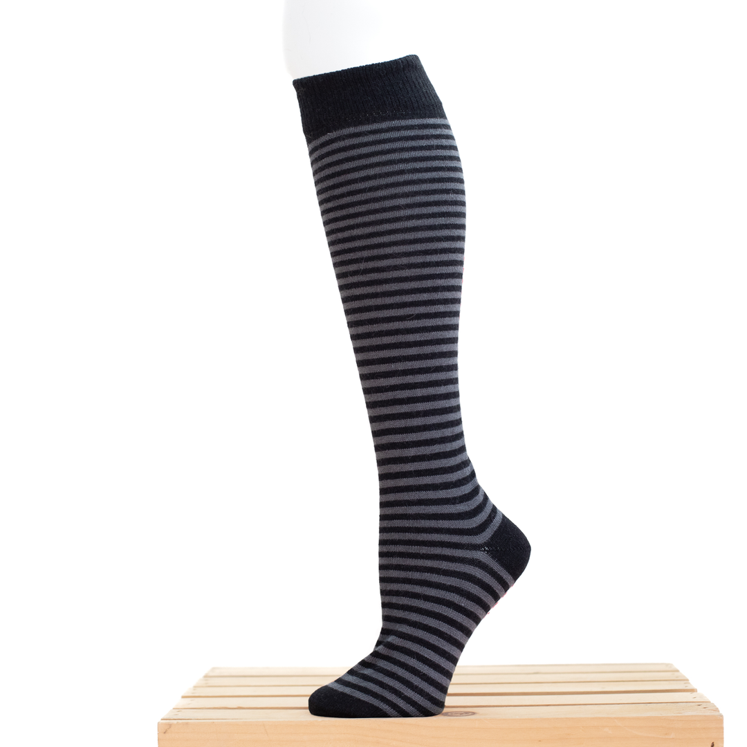Alpaca Striped Knee Socks