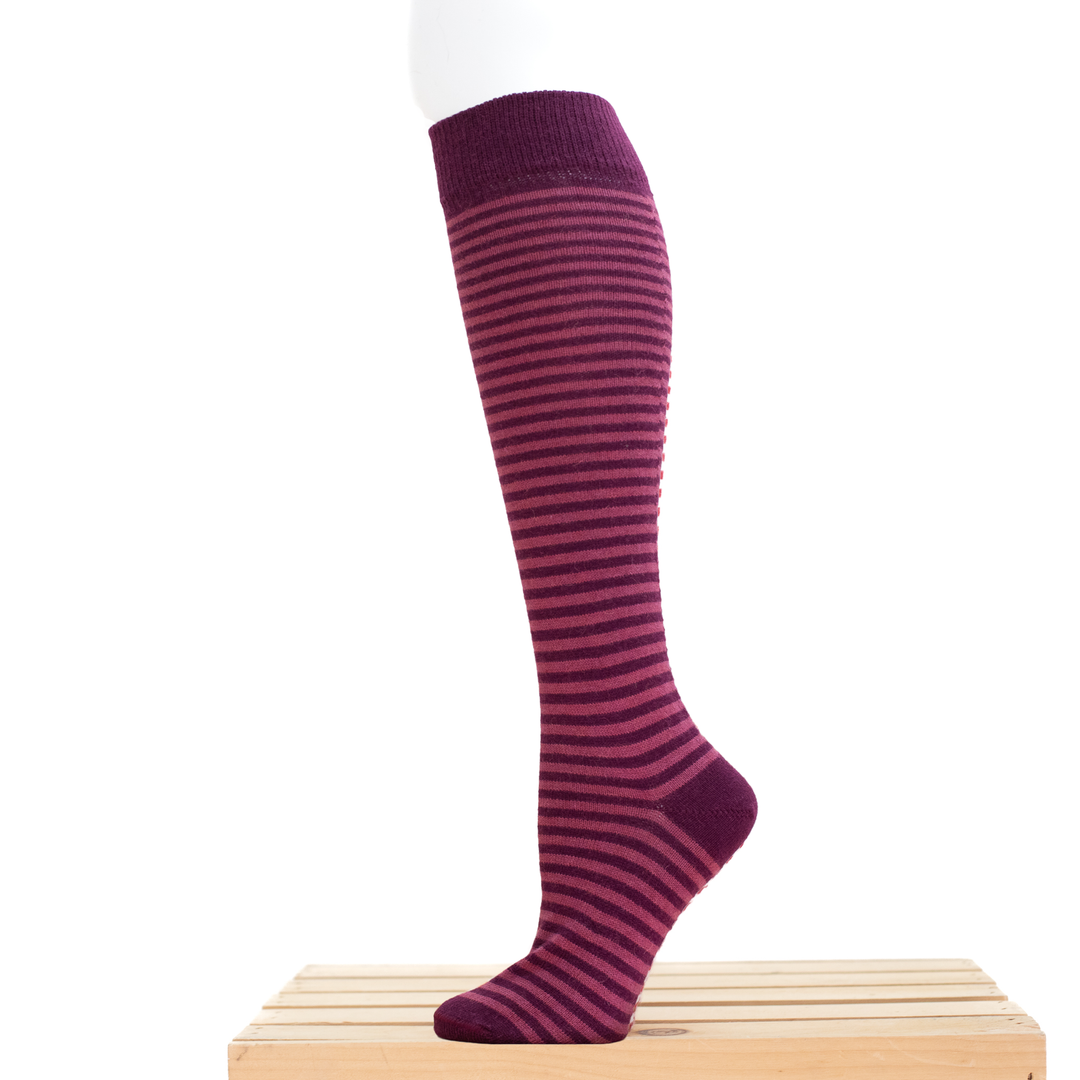 Alpaca Striped Knee Socks