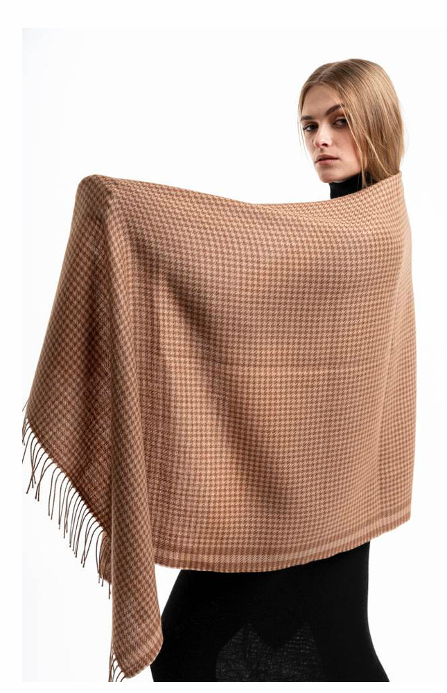 Pied De Poule Alpaca Scarf