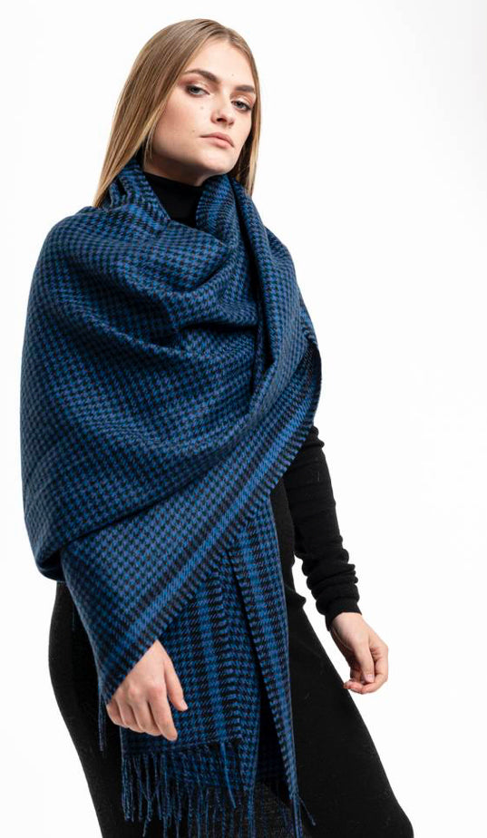 Pied De Poule Alpaca Scarf