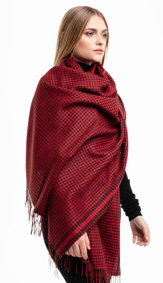 Pied De Poule Alpaca Scarf