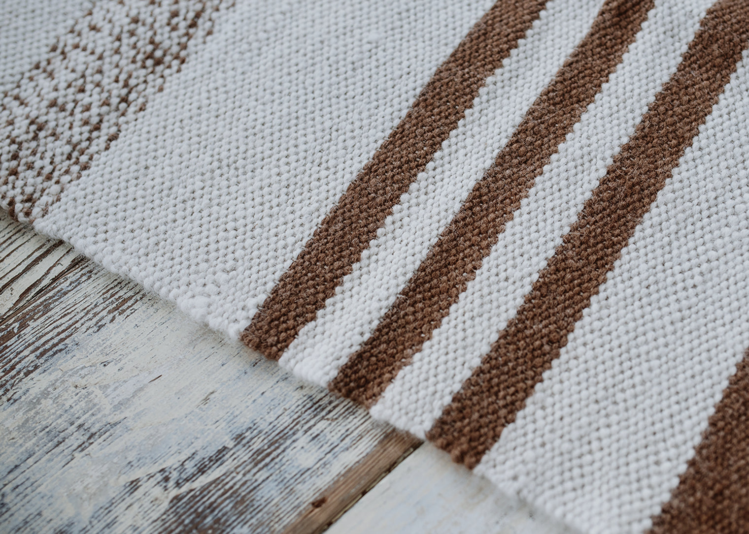 Hand Spun & Woven Reversible Alpaca/Wool Rug