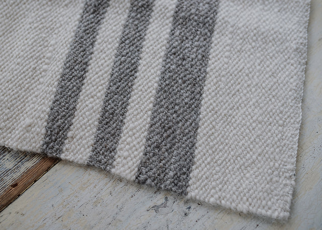 Hand Spun & Woven Reversible Alpaca/Wool Rug