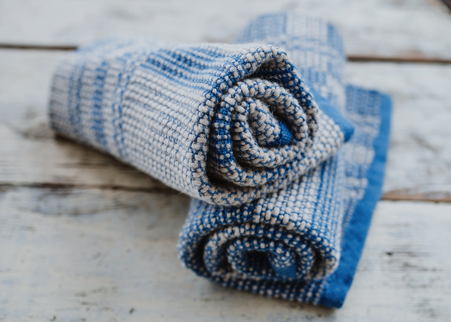 Hand Woven Reversible Summer & Winter Block Alpaca/Wool Rug