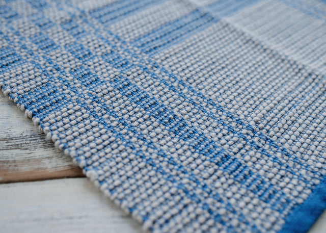Hand Woven Reversible Summer & Winter Block Alpaca/Wool Rug