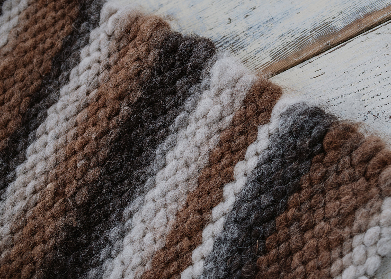 Hand Woven Reversible Cored Alpaca/Wool Rug
