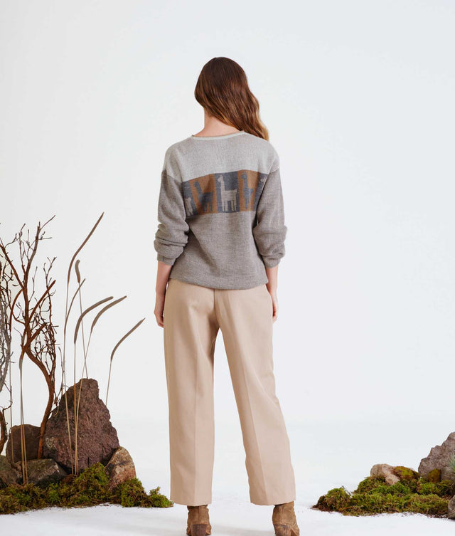 Followed Alpaca Pullover Reversible