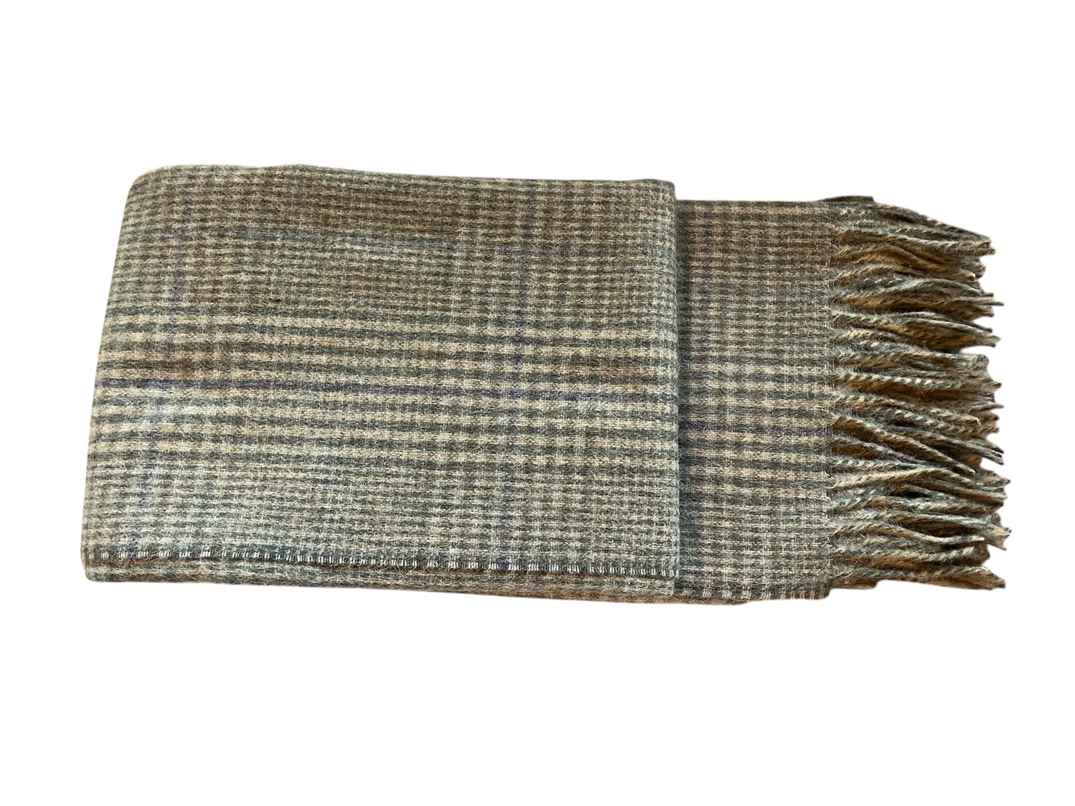 Recycled Check Large Alpaca Throw