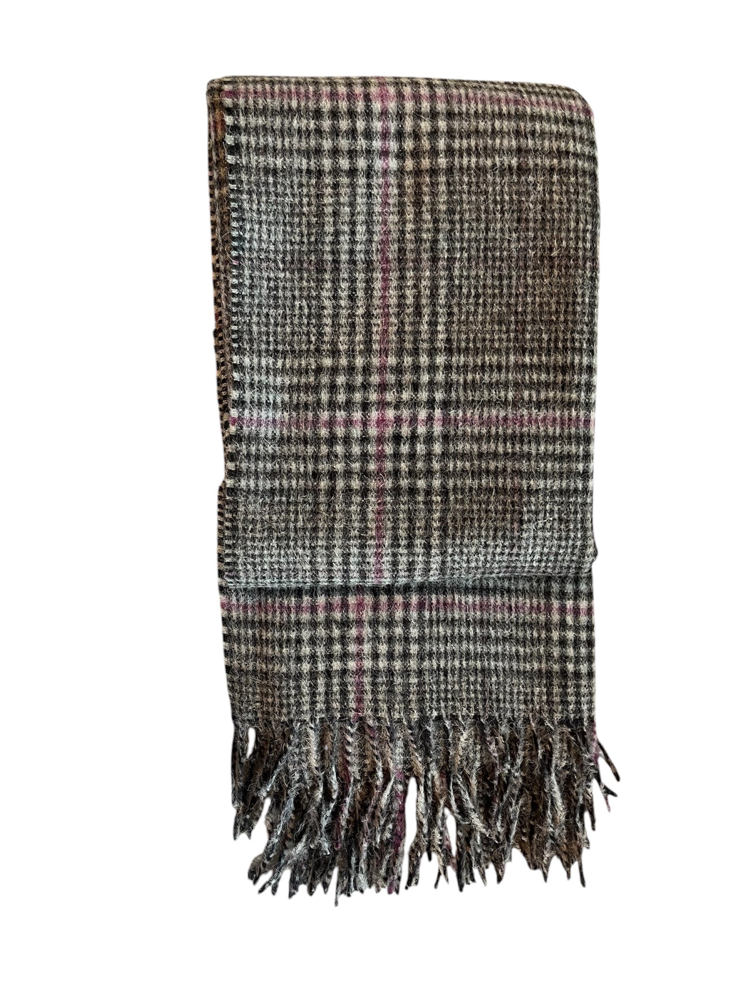 Recycled Check Large Alpaca Throw