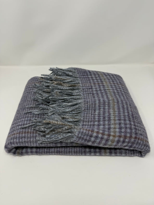 Recycled Check Large Alpaca Throw