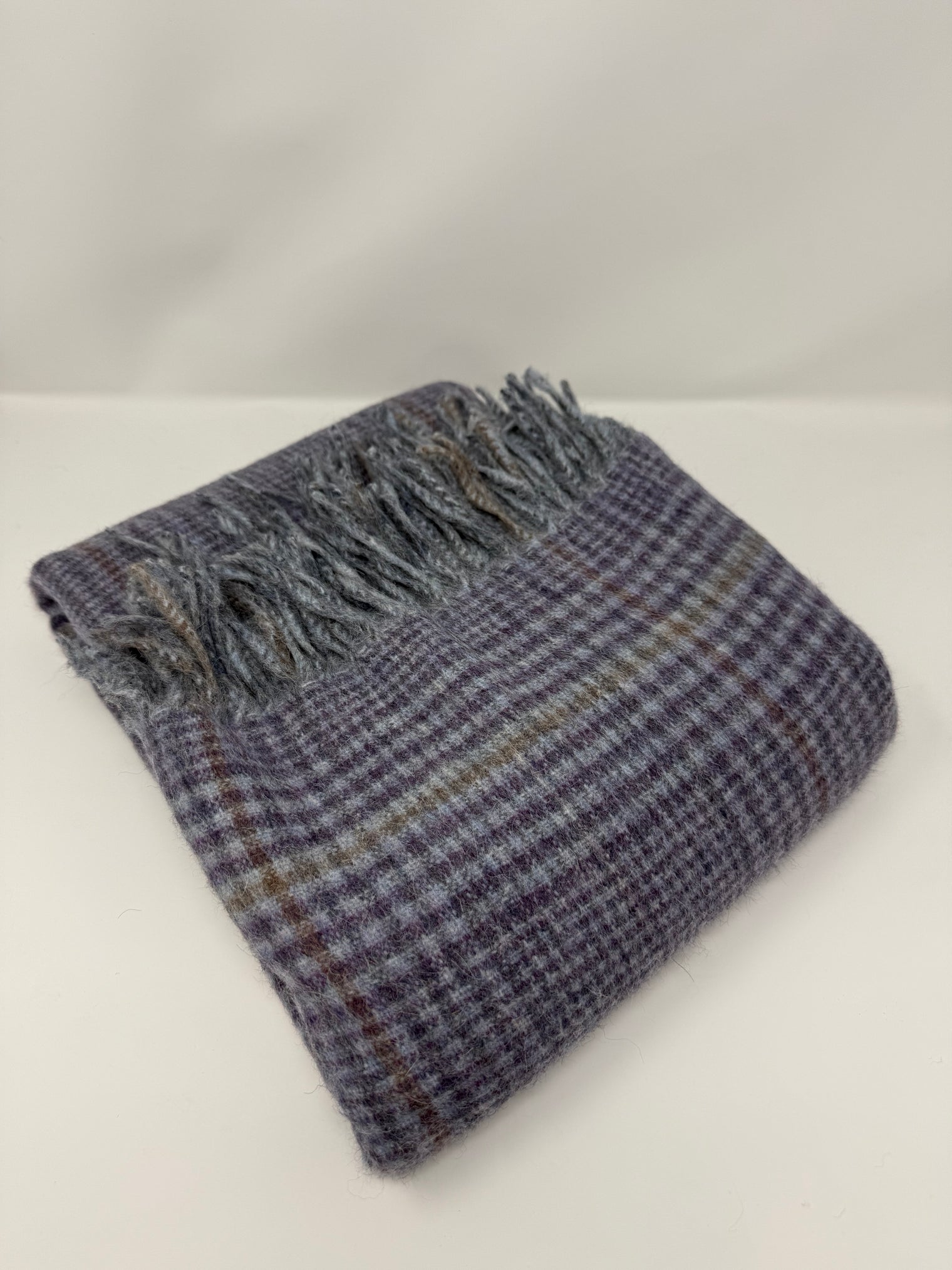 Recycled Check Large Alpaca Throw