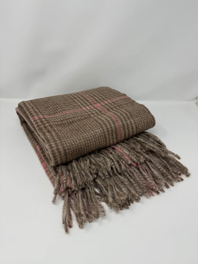 Recycled Check Large Alpaca Throw