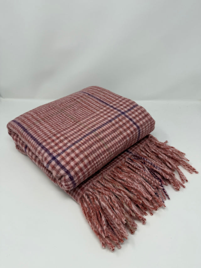 Recycled Check Large Alpaca Throw