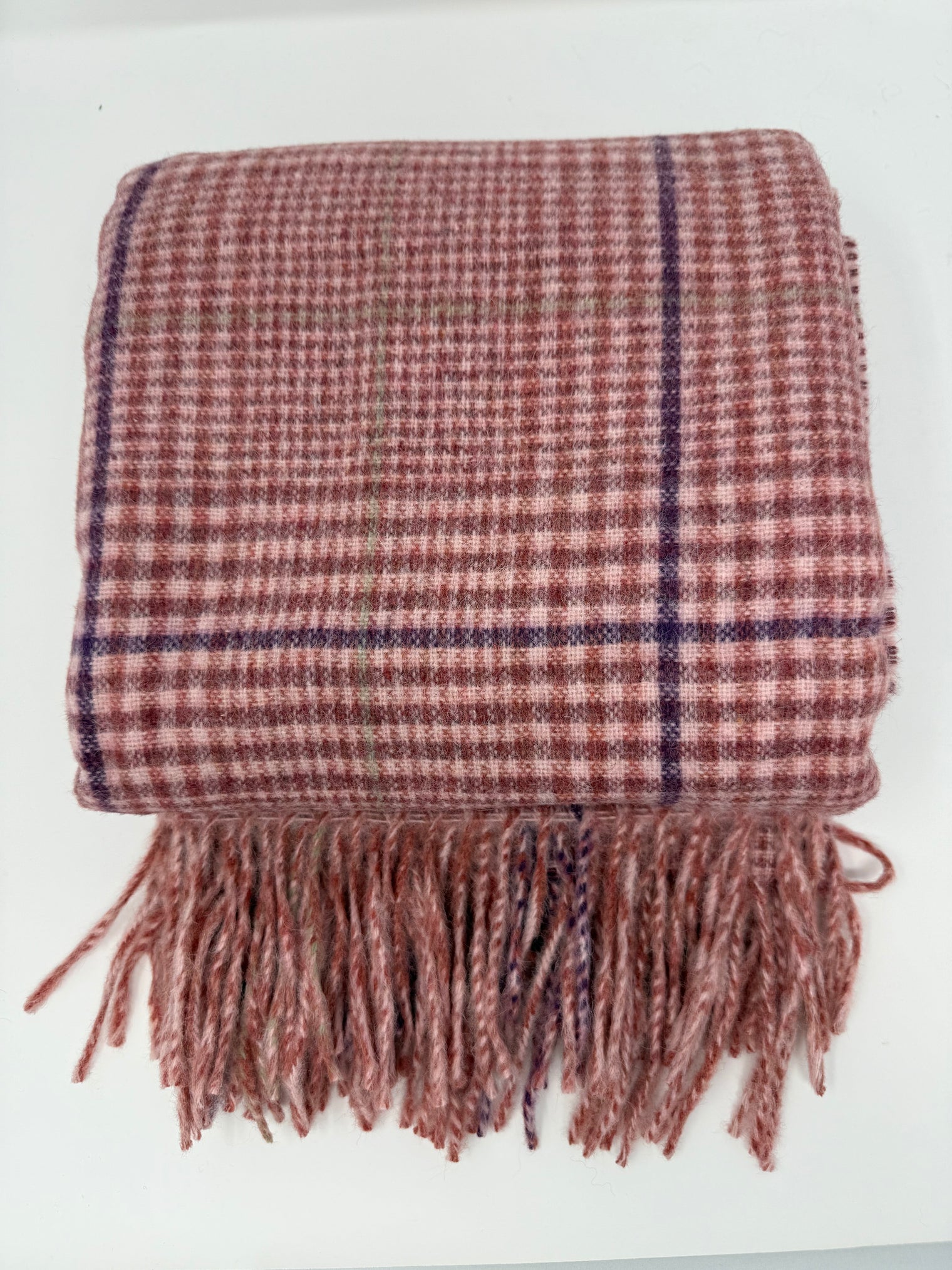 Recycled Check Large Alpaca Throw