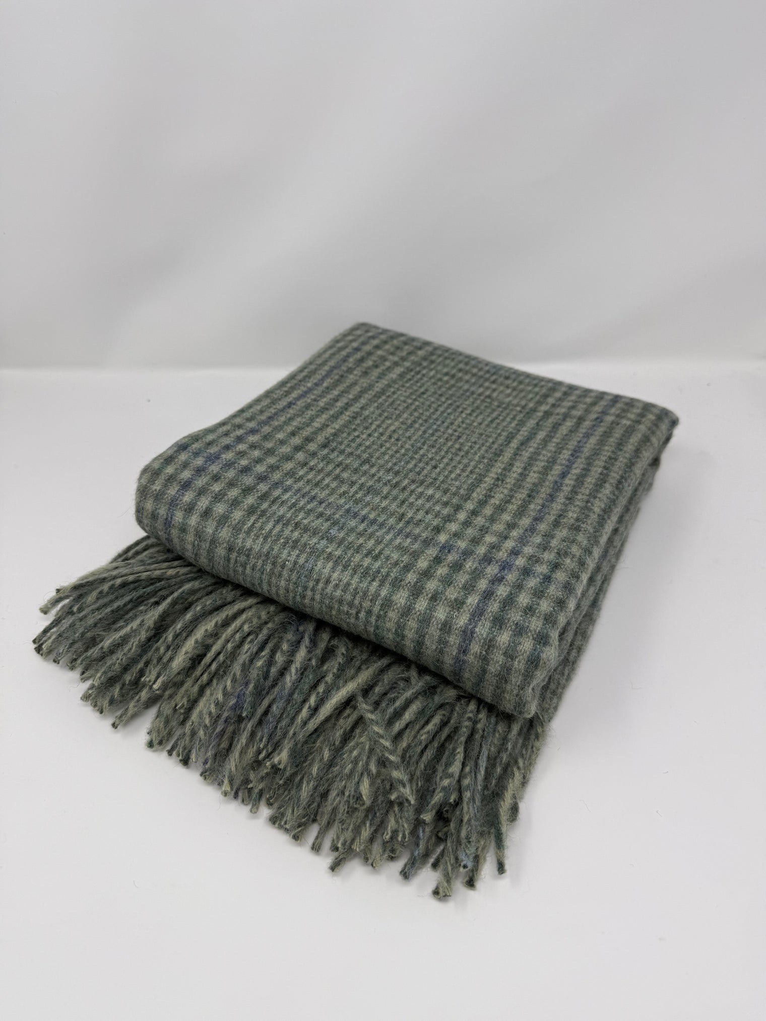 Recycled Check Large Alpaca Throw