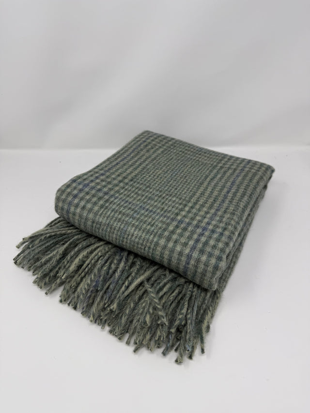 Recycled Check Large Alpaca Throw