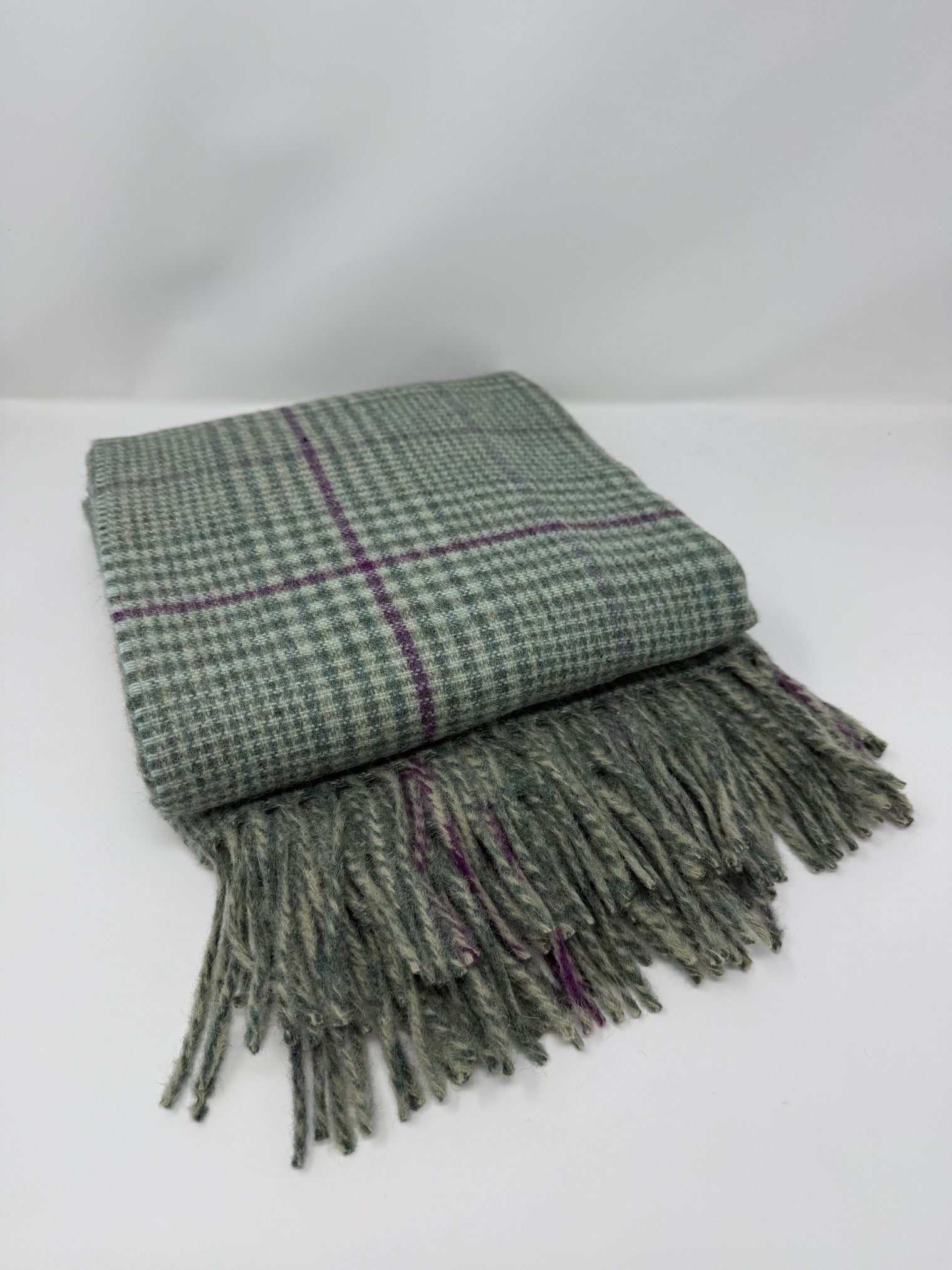 Recycled Check Large Alpaca Throw
