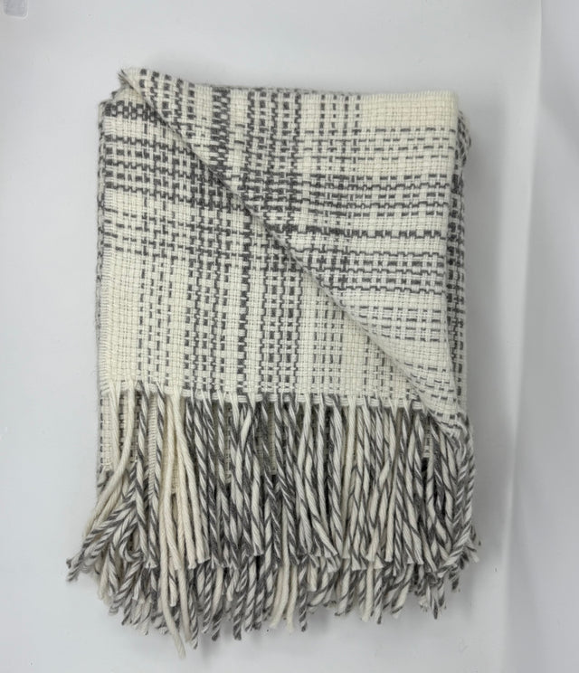 Rustic Plaid Alpaca Throw