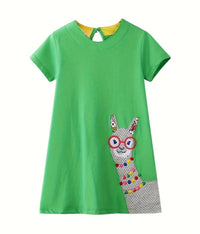 Cotton Dress with Alpaca Embroidery