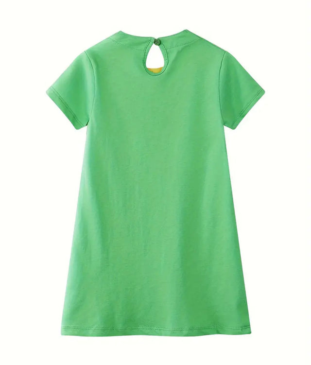 Cotton Dress with Alpaca Embroidery
