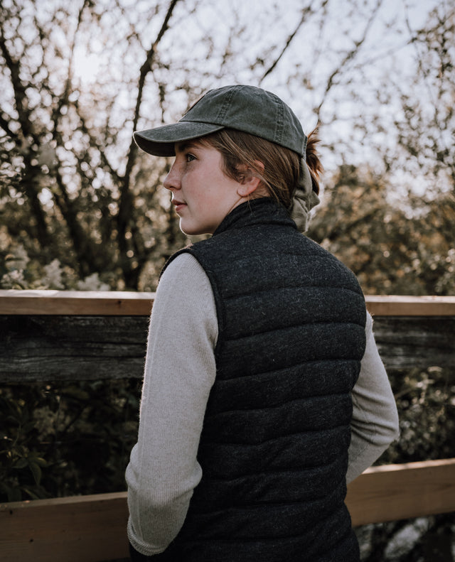 Women's Charcoal Quilted Cloud Vest