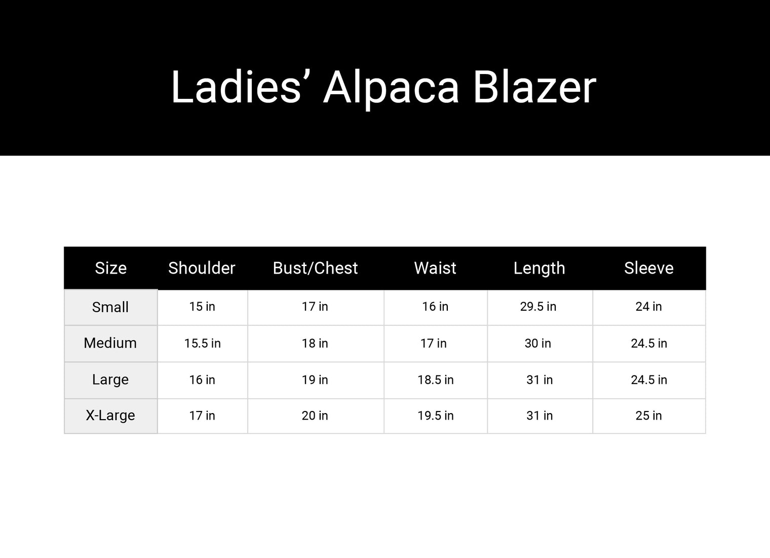 Ladies' Alpaca Blazer