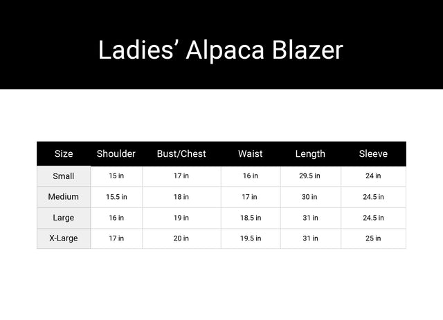 Ladies' Alpaca Blazer