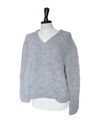 Hand Knit SW Dawn V-Neck Alpaca Sweater