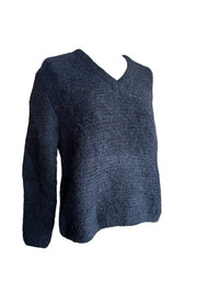 Hand Knit SW Dawn V-Neck Alpaca Sweater