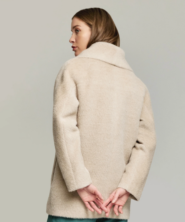 Ladies' Yvanka Double Breasted Suri Alpaca Jacket