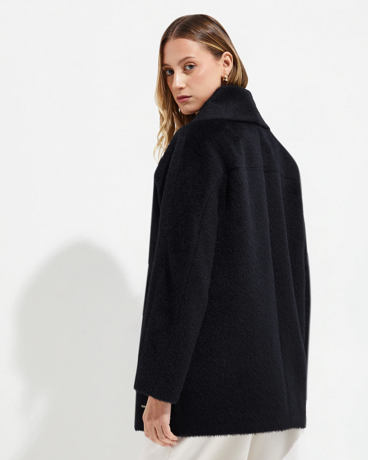 Ladies' Yvanka Double Breasted Suri Alpaca Jacket
