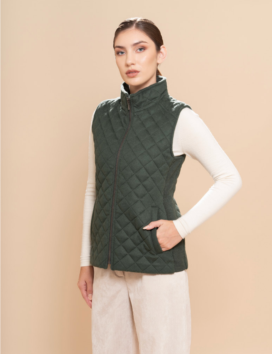 Women's Quilted Alpaca Vest