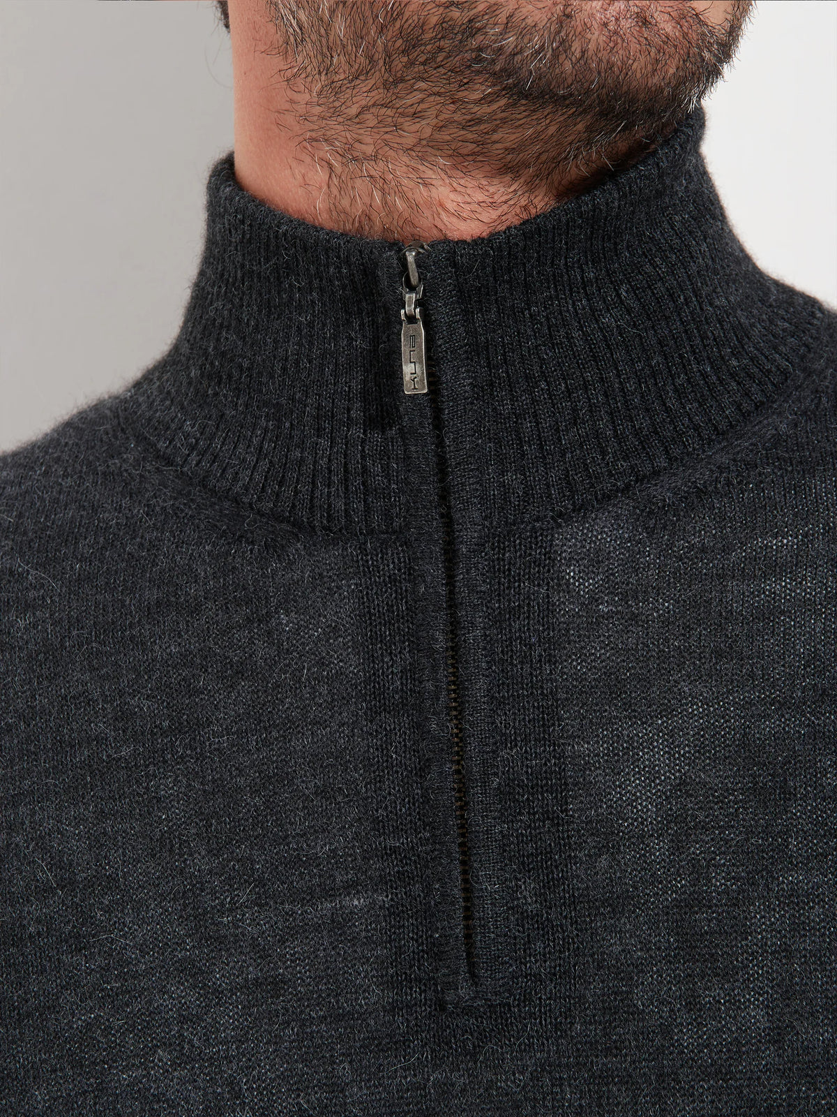 Albert 1/4 Zip Baby Alpaca Sweater