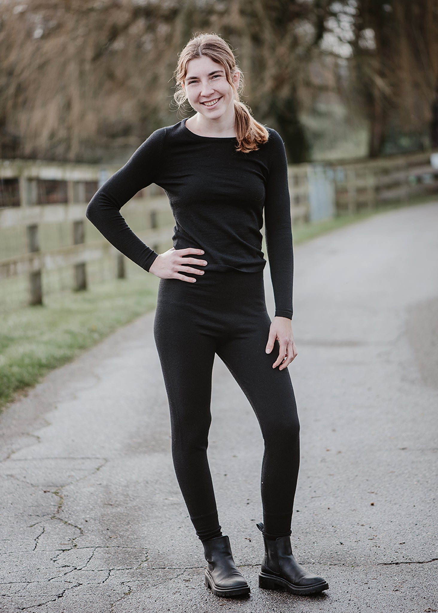 Ladies' Baby Alpaca-Silk Thermal Base Layer Pants