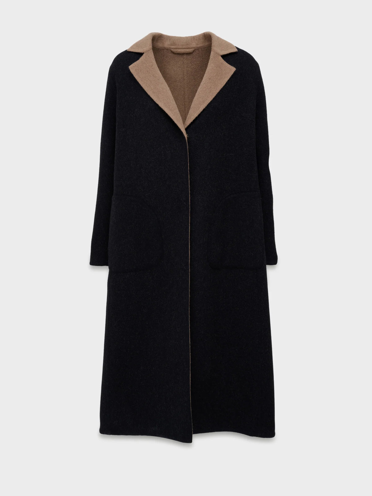 Caviar Reversible Alpaca Coat
