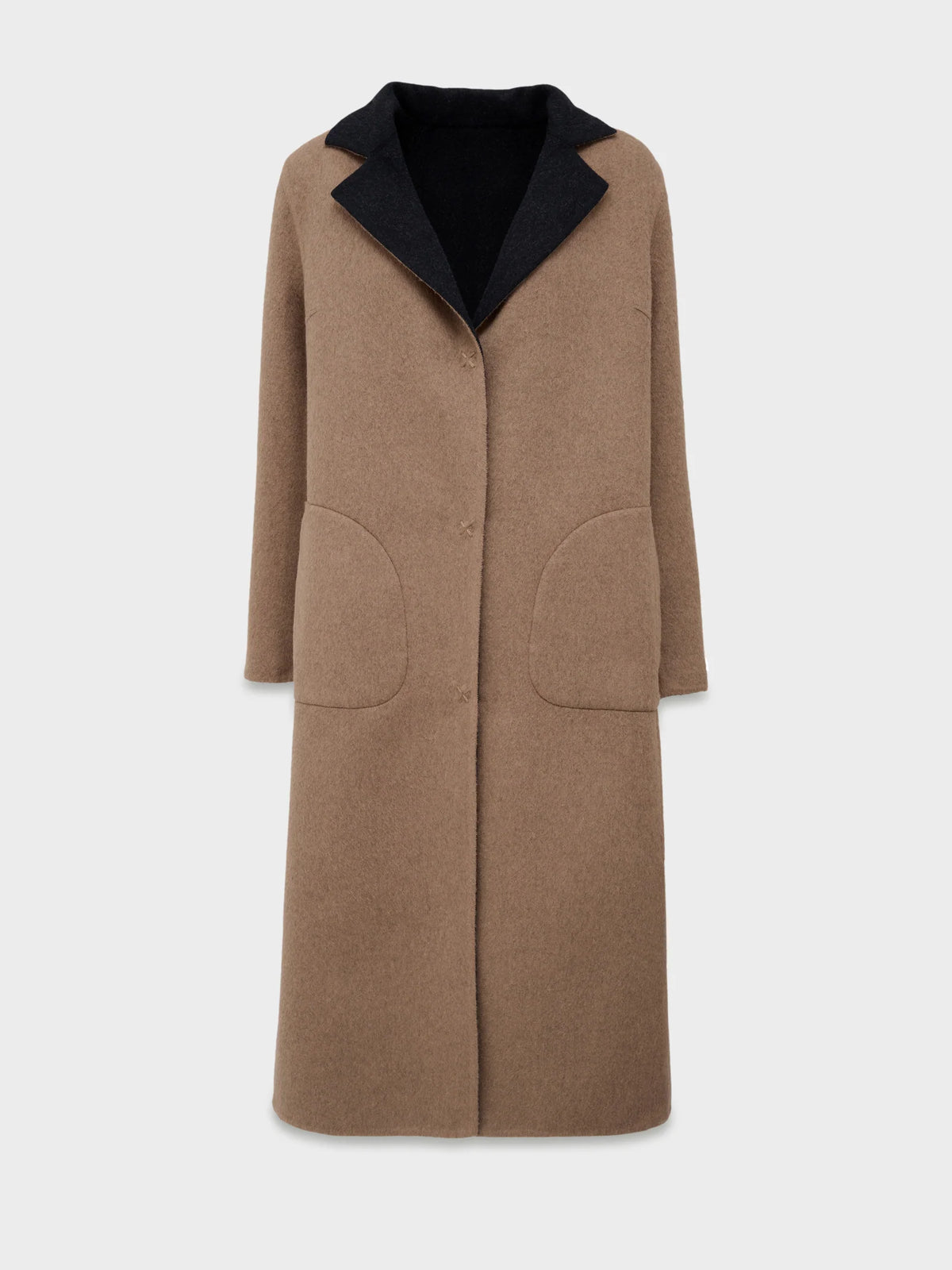 Caviar Reversible Alpaca Coat