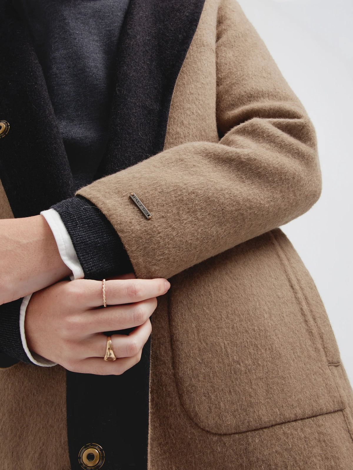 Caviar Reversible Alpaca Coat