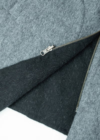 Ladies' Reversible Alpaca Coat with Zipper