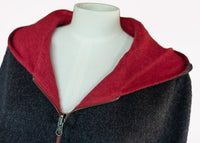 Ladies' Reversible Alpaca Coat with Zipper