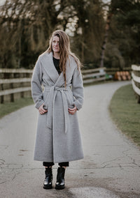 Ladies’ Long Belted Alpaca Coat