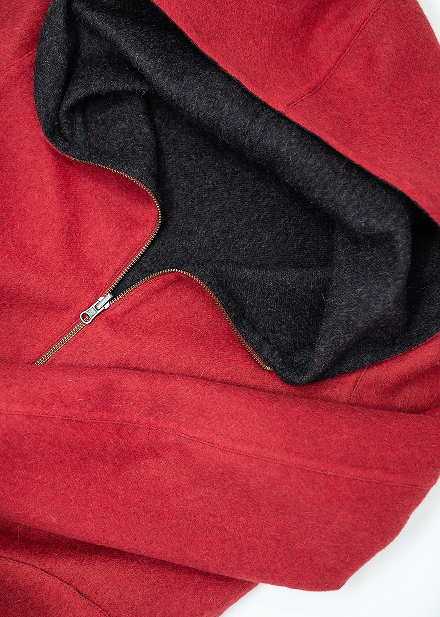Ladies' Reversible Alpaca Coat with Zipper