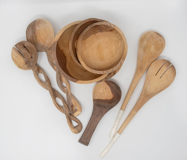 Handmade Wooden Salad Servers