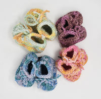 Hand Knit/Hand Painted KPFarm Baby Booties