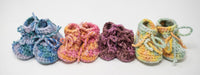 Hand Knit/Hand Painted KPFarm Baby Booties