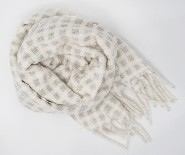 Caliza Windowpane Alpaca Scarf