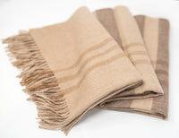 Alpaca Undyed Plaid Throw