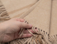 Alpaca Undyed Plaid Throw